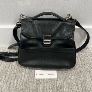 Proenza Schouler Black Leather Mini Kent Crossbody Bag